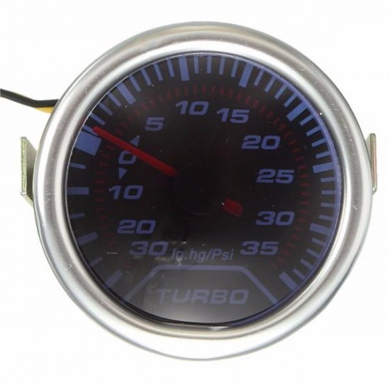 52mm Universal Blue LED Pointer Boost Gauge Meter PSI Smoke Tint Len