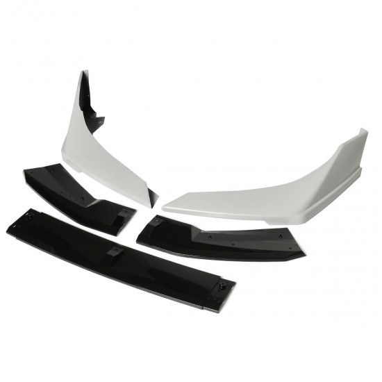 5PCS Sedan Front Bumper Lip Spoiler Cover Trim Protector For Honda Civic 2019-2020