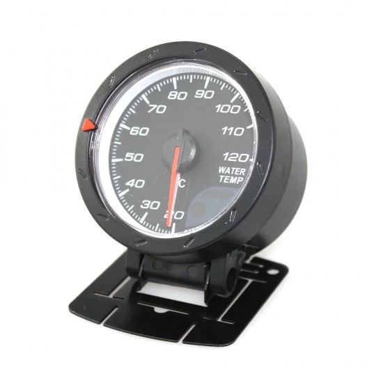 60mm Car Water Temperature Gauge With Sensor Black Face 20-120 Celsius Water Temp Meter