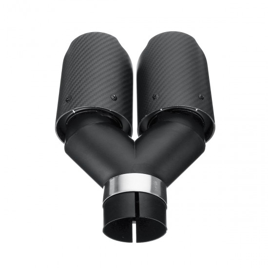 63MM Universal Real Carbon Fiber Matte Black Exhaust Muffler Tip End Tail Pipe 63MM Universal Real Carbon Fiber Matte Black Exhaust Muffler Tip End Tail Pipe