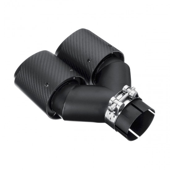 63MM Universal Real Carbon Fiber Matte Black Exhaust Muffler Tip End Tail Pipe 63MM Universal Real Carbon Fiber Matte Black Exhaust Muffler Tip End Tail Pipe