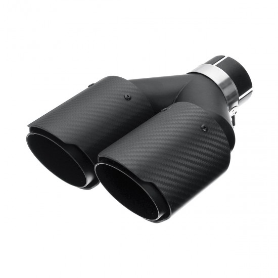 63MM Universal Real Carbon Fiber Matte Black Exhaust Muffler Tip End Tail Pipe 63MM Universal Real Carbon Fiber Matte Black Exhaust Muffler Tip End Tail Pipe