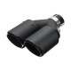 63MM Universal Real Carbon Fiber Matte Black Exhaust Muffler Tip End Tail Pipe