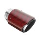 63MM Universal Real Glossy Carbon Fiber Red Exhaust Muffler Tip End Tail Pipe 63MM Universal Real Glossy Carbon Fiber Red Exhaust Muffler Tip End Tail Pipe