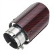63MM Universal Real Glossy Carbon Fiber Red Exhaust Muffler Tip End Tail Pipe 63MM Universal Real Glossy Carbon Fiber Red Exhaust Muffler Tip End Tail Pipe