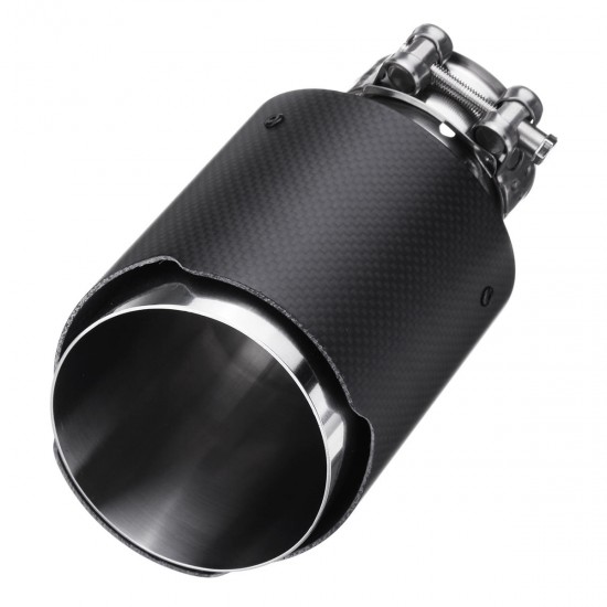 63mm 2.5 Inch Universal Carbon Fiber Matte Car Exhaust Pipe Tail Muffler End 63mm 2.5 Inch Universal Carbon Fiber Matte Car Exhaust Pipe Tail Muffler End