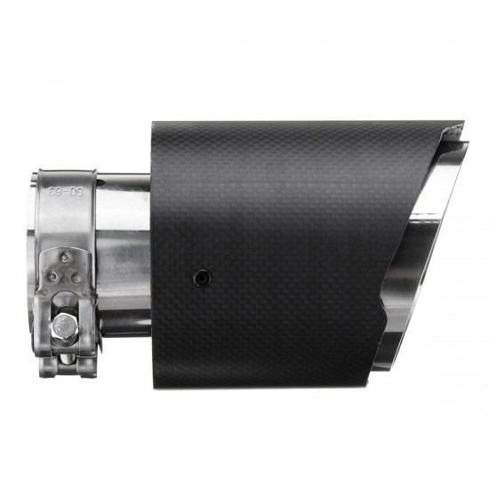 63mm 2.5 Inch Universal Carbon Fiber Matte Car Exhaust Pipe Tail Muffler End 63mm 2.5 Inch Universal Carbon Fiber Matte Car Exhaust Pipe Tail Muffler End