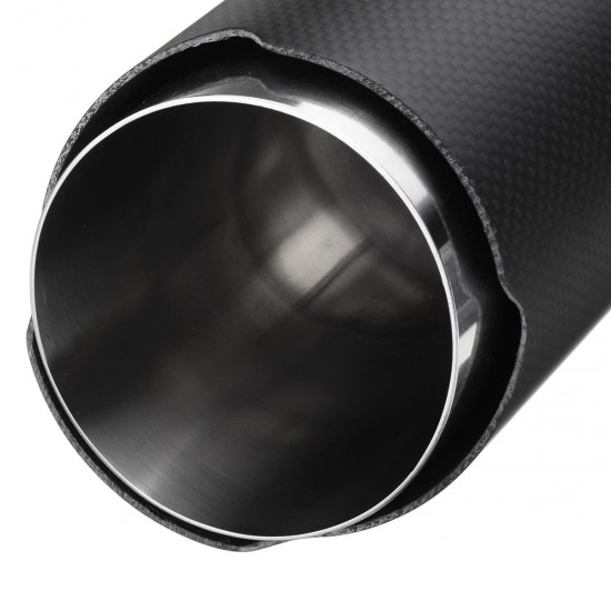 63mm 2.5 Inch Universal Carbon Fiber Matte Car Exhaust Pipe Tail Muffler End 63mm 2.5 Inch Universal Carbon Fiber Matte Car Exhaust Pipe Tail Muffler End