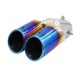 63mm Diameter Universal Car Decoration Stainless Steel Dual Pipes Exhaust Pipe Muffler