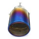 63mm Inlet Car Exhaust Muffler Tip Pipe Stainless Steel Chrome Grilled Blue 63mm Inlet Car Exhaust Muffler Tip Pipe Stainless Steel Chrome Grilled Blue