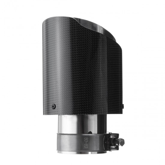 63mm Inlet Universal Glossy Carbon Fiber Car Exhaust Pipe Tail Muffler End Tip 63mm Inlet Universal Glossy Carbon Fiber Car Exhaust Pipe Tail Muffler End Tip