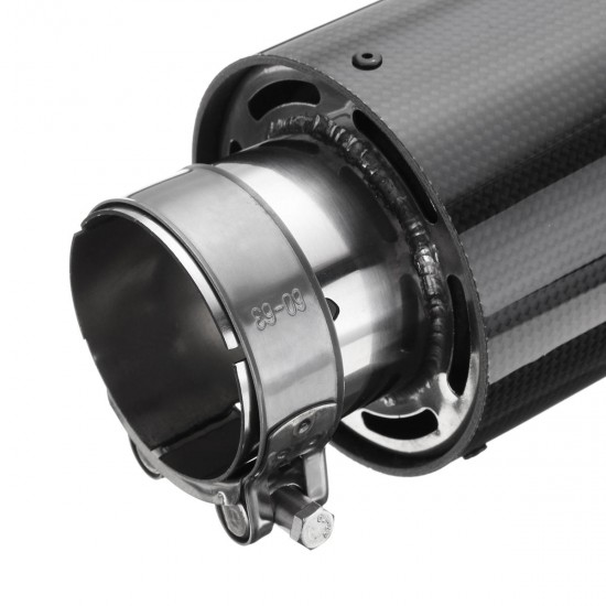 63mm Inlet Universal Glossy Carbon Fiber Car Exhaust Pipe Tail Muffler End Tip 63mm Inlet Universal Glossy Carbon Fiber Car Exhaust Pipe Tail Muffler End Tip