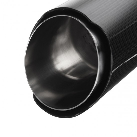 63mm Inlet Universal Glossy Carbon Fiber Car Exhaust Pipe Tail Muffler End Tip 63mm Inlet Universal Glossy Carbon Fiber Car Exhaust Pipe Tail Muffler End Tip