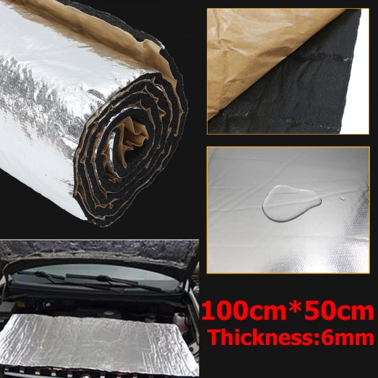 6MM Sound Deadener Block Heat & Sound Automotive Car Insulation MAT 1M x 0.5M 6MM Sound Deadener Block Heat & Sound Automotive Car Insulation MAT 1M x 0.5M