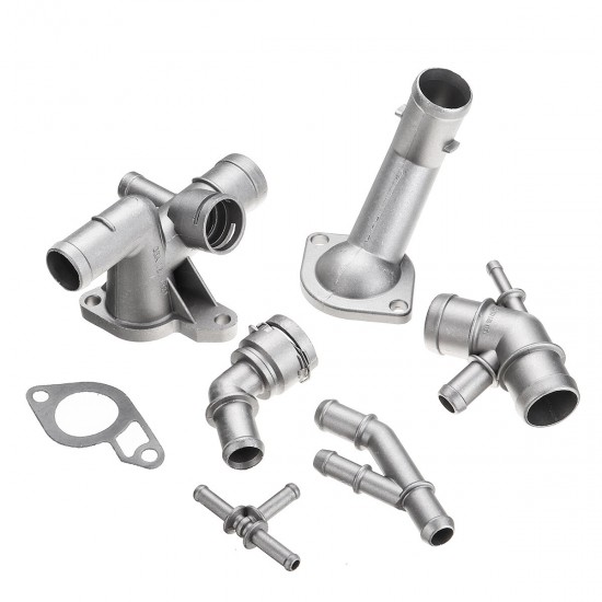 6PCS Aluminum Coolant Flange Pipe Upgrade Kit For VW Golf Jetta GTI MK4 1.8T TT 6PCS Aluminum Coolant Flange Pipe Upgrade Kit For VW Golf Jetta GTI MK4 1.8T TT