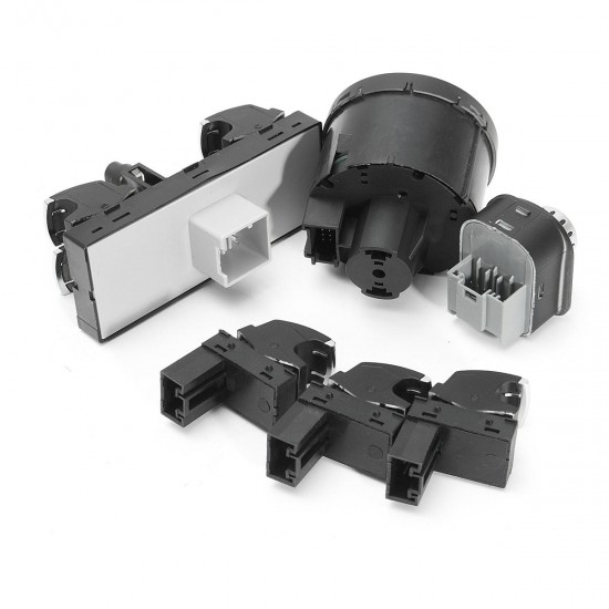 6PCS Chrome Window Mirror Headlight Switch Control For VW Passat Golf Jetta Tiguan Touran 6PCS Chrome Window Mirror Headlight Switch Control For VW Passat Golf Jetta Tiguan Touran