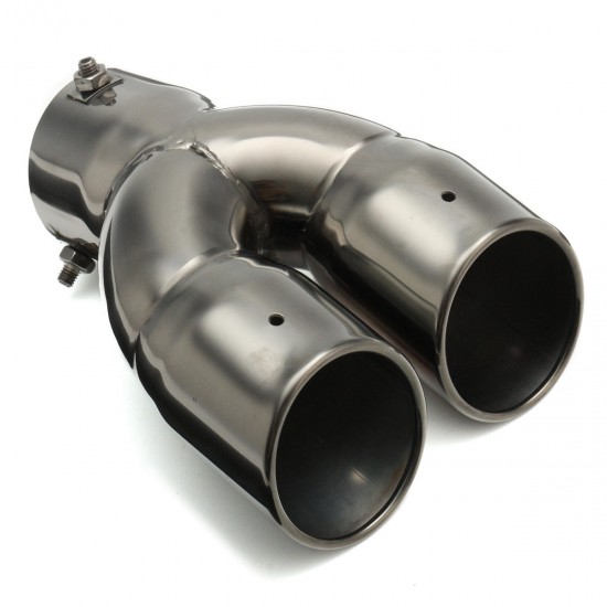 76mm 3 Inch Universal Car Stainless Twin Double Chrome Exhaust Pipe Muffler Tail Tip 76mm 3 Inch Universal Car Stainless Twin Double Chrome Exhaust Pipe Muffler Tail Tip
