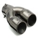 76mm 3 Inch Universal Car Stainless Twin Double Chrome Exhaust Pipe Muffler Tail Tip 76mm 3 Inch Universal Car Stainless Twin Double Chrome Exhaust Pipe Muffler Tail Tip
