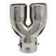 76mm 3 Inch Universal Car Stainless Twin Double Chrome Exhaust Pipe Muffler Tail Tip 76mm 3 Inch Universal Car Stainless Twin Double Chrome Exhaust Pipe Muffler Tail Tip