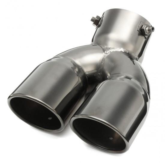76mm 3 Inch Universal Car Stainless Twin Double Chrome Exhaust Pipe Muffler Tail Tip 76mm 3 Inch Universal Car Stainless Twin Double Chrome Exhaust Pipe Muffler Tail Tip