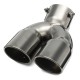 76mm 3 Inch Universal Car Stainless Twin Double Chrome Exhaust Pipe Muffler Tail Tip 76mm 3 Inch Universal Car Stainless Twin Double Chrome Exhaust Pipe Muffler Tail Tip