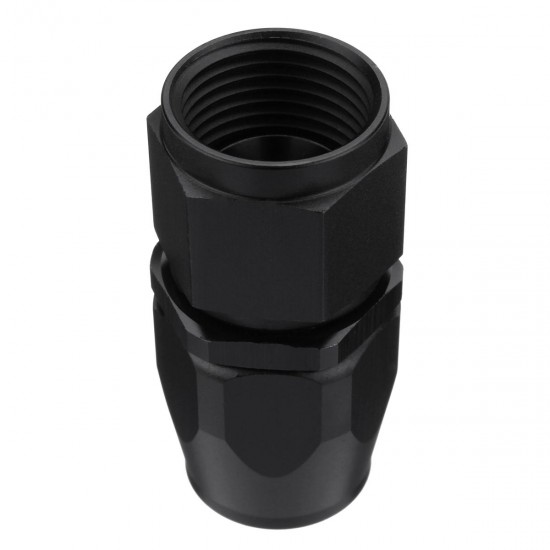 AN-10 Straight Fast Flow Swivel Seal Oil Fuel Hose End Fitting Adapter Black