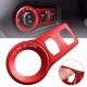 Aluminum Red Fog Headlight Button Switch Trim Cover Decor Frame Decoration For Jeep Cherokee 15+