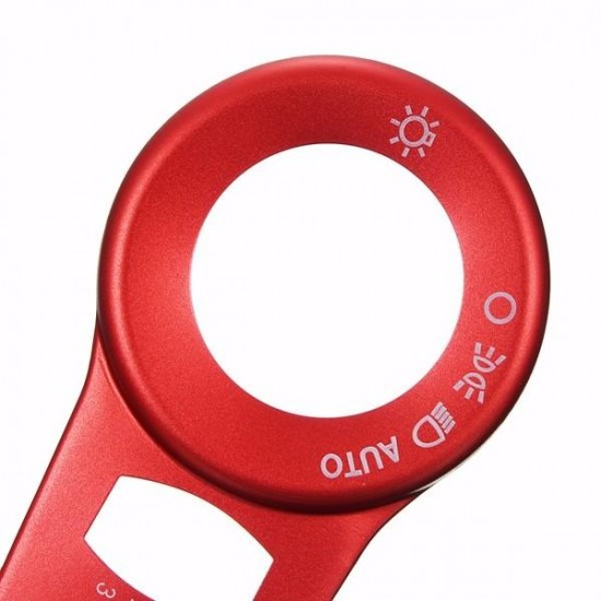 Aluminum Red Fog Headlight Button Switch Trim Cover Decor Frame Decoration For Jeep Cherokee 15+ Aluminum Red Fog Headlight Button Switch Trim Cover Decor Frame Decoration For Jeep Cherokee 15+