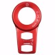 Aluminum Red Fog Headlight Button Switch Trim Cover Decor Frame Decoration For Jeep Cherokee 15+