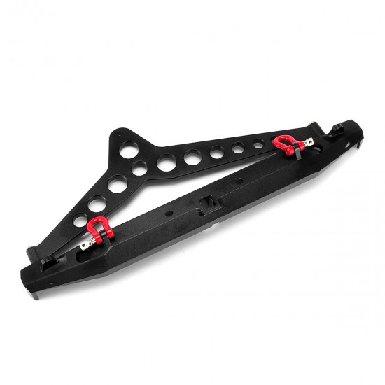 Black Alloy Rear Bumper Protector with LED Light for Traxxas TRX4