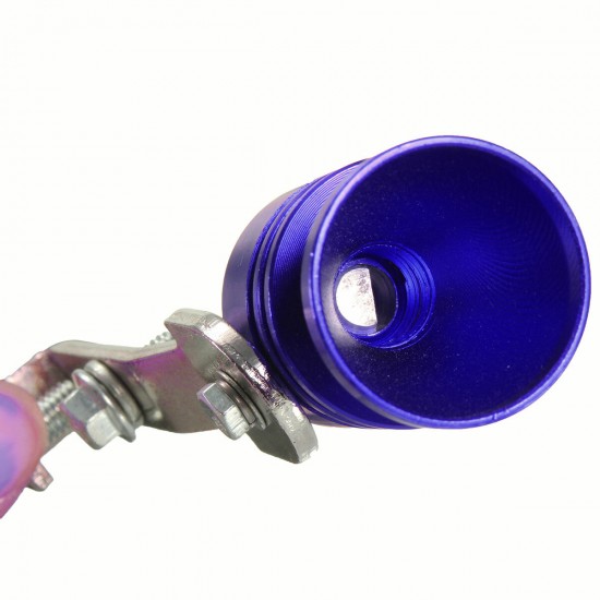 Blue Car Exhaust False Whistle Pipe Sound Muffler Bov Blow Off Valve Blue Car Exhaust False Whistle Pipe Sound Muffler Bov Blow Off Valve