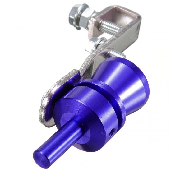 Blue Car Exhaust False Whistle Pipe Sound Muffler Bov Blow Off Valve Blue Car Exhaust False Whistle Pipe Sound Muffler Bov Blow Off Valve