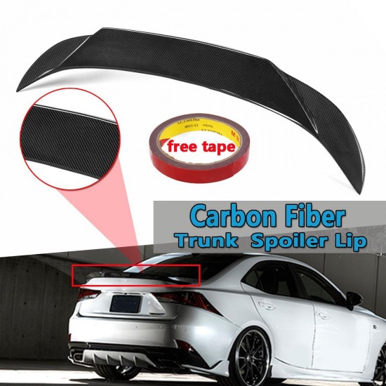 Car Carbon Fiber Rear Trunk Spoiler Wing Lip for 14-17 IS250 IS300 IS350 IS200t Sedan (A)