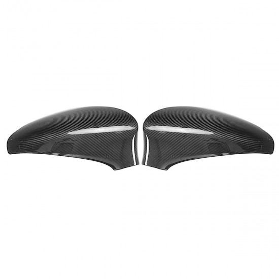 Car Carbon Fiber Side Mirror Cover Caps Add on Pair for LEXUS GS350 GS450H GSF 2013-17 LHD Model