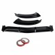 Car Glossy Black Front Bumper Lip Body Protector Kit Spoiler For Mercedes C-Class W205 C250 C300 C350 2015-2018