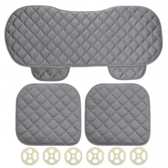 Car Heating Seat Cushion Cover Front + Rear Row Car Pad Mat Winter Home Office Warm