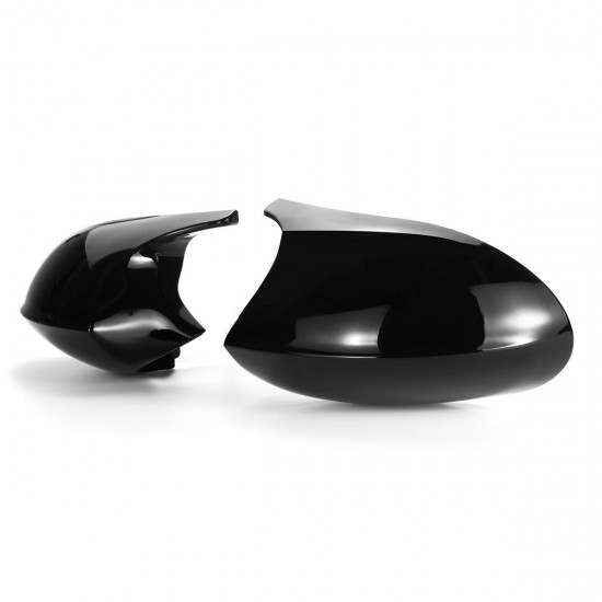 Car Rear View Mirror Cap Cover Replacement Glossy Black Left & Right for BMW E90 E91 2005-2007 E92 E93 2006-2009 M3 Style