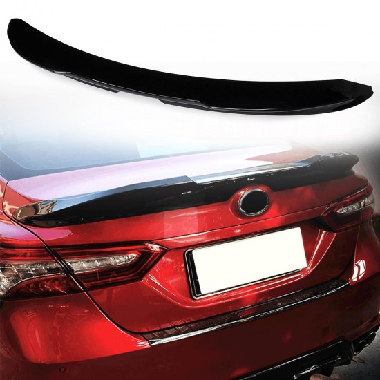 Car Sport Rear Trunk LID Spoiler Wing For TOYOTA CAMRY 2018-2019 Painted Gloss BLACK ABS Plastic