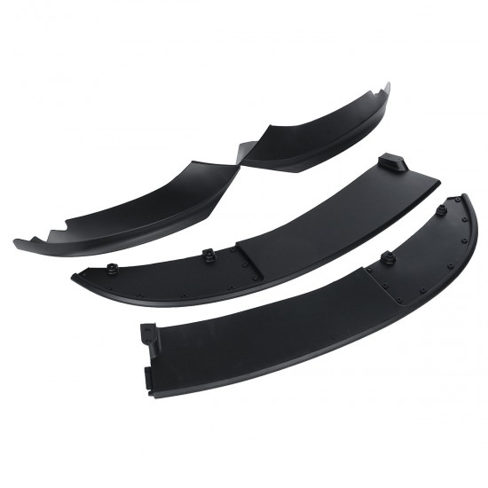 Car Universal Carbon Fiber Look Matte Black Front Bumper Splitter Lip Body Kits For BMW 4 Series