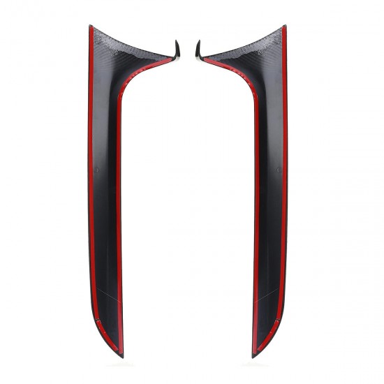 Carbon Black Car Rear Window Side Spoiler Wing Canard Canards Splitter For Audi