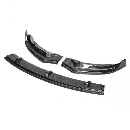 Carbon Black Front Bumper Lip Body Protector Kit Spoiler For Tesla Model 3 Sedan 2016-2019 Carbon Black Front Bumper Lip Body Protector Kit Spoiler For Tesla Model 3 Sedan 2016-2019