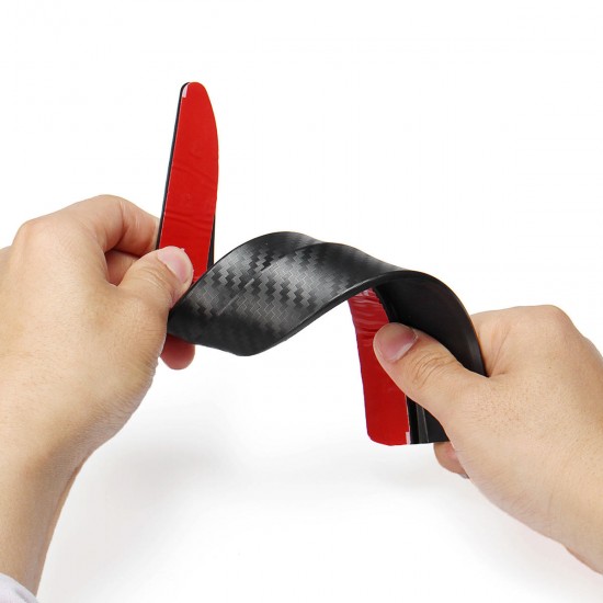 Carbon Fiber Car Bumper Door Edge Protector Anti Scratch Crash Strips Cover Trim Accessory Carbon Fiber Car Bumper Door Edge Protector Anti Scratch Crash Strips Cover Trim Accessory