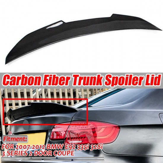 Carbon Fiber Car Rear Trunk Spoiler Wing PSM Style Highkick FOR BMW E92 335i 328i 2007-2012 Carbon Fiber Car Rear Trunk Spoiler Wing PSM Style Highkick FOR BMW E92 335i 328i 2007-2012