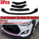 Carbon Fiber Look Front Bumper Lip Protector Body Kit Spoiler For Hyundai Veloster 2013-2017