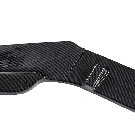 Carbon Fiber Style Front Bumper Lip Body Spoiler Protector Kit For VW JETTA MK6.5 2015-2018