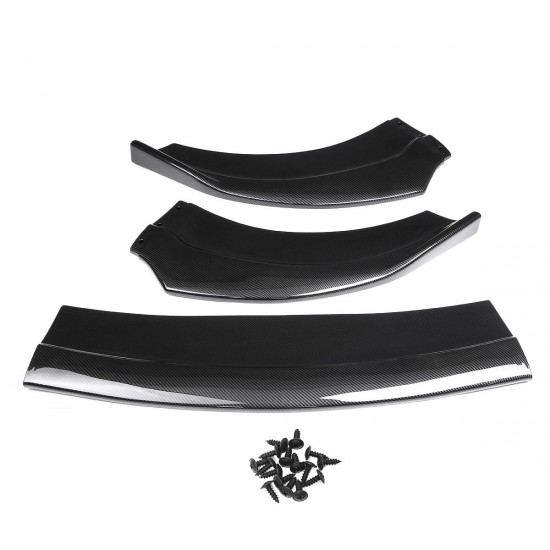 Carbon Fiber Style Front Bumper Protector Chin Splitter For Dodge Charger SRT 15-19