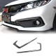 Carbon Fiber Style Front Fog light Eyebrow Cover Trim For Honda Civic 2019+ Carbon Fiber Style Front Fog light Eyebrow Cover Trim For Honda Civic 2019+