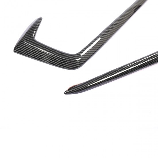 Carbon Fiber Style Front Fog light Eyebrow Cover Trim For Honda Civic 2019+ Carbon Fiber Style Front Fog light Eyebrow Cover Trim For Honda Civic 2019+