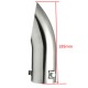 Chrome 60mm Car Curved Exhaust Tail Tip End Pipe Blow Down Bumper Trim Steel Chrome 60mm Car Curved Exhaust Tail Tip End Pipe Blow Down Bumper Trim Steel