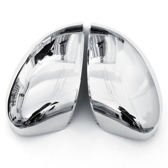 Chrome Light Car Door Rearview Wing Mirror Cover Cap Left/Right For Ford Fiesta MK7 2008-2017 Chrome Light Car Door Rearview Wing Mirror Cover Cap Left/Right For Ford Fiesta MK7 2008-2017